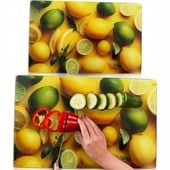 DESKA SZKLANA KUCHENNA 30x40CM ZE WZOREM DO KROJENIA SZKŁO HARTOWANE FESTA