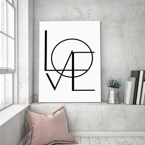 Obraz na płótnie – Canvas, Love na białym tle 40x60 na Arena.pl