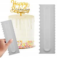 SZPATUŁKA PACKA SKROBKA DEKORATOR DO TYNKOWANIA TORTÓW 2-STRONNA PLASTIKOWA