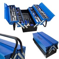 19125 skrzynka narzędziowa warsztatowa metalowa 85 elementów zestaw