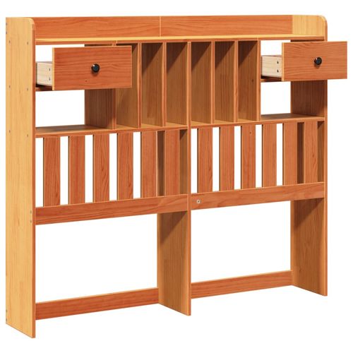 Wezgłowie do łóżka, z półkami, woskowy brąz, 135 cm, sosnowe na Arena.pl