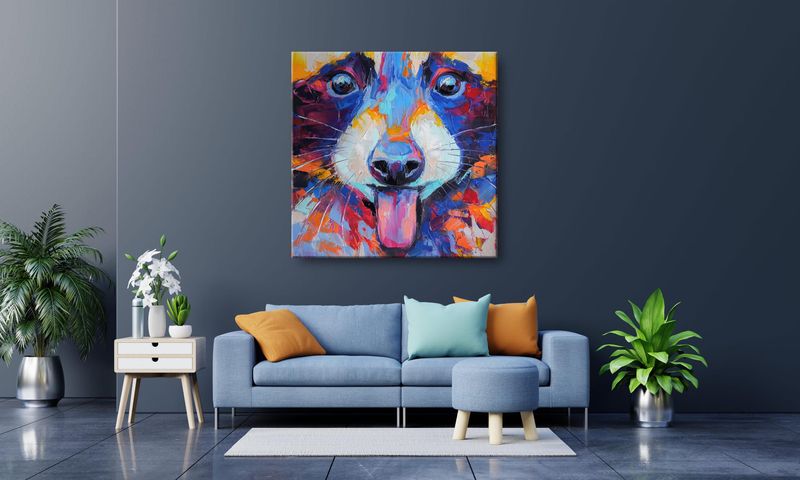 OBRAZ NA PŁÓTNIE 099 Szop 70x70cm zdjęcie 4