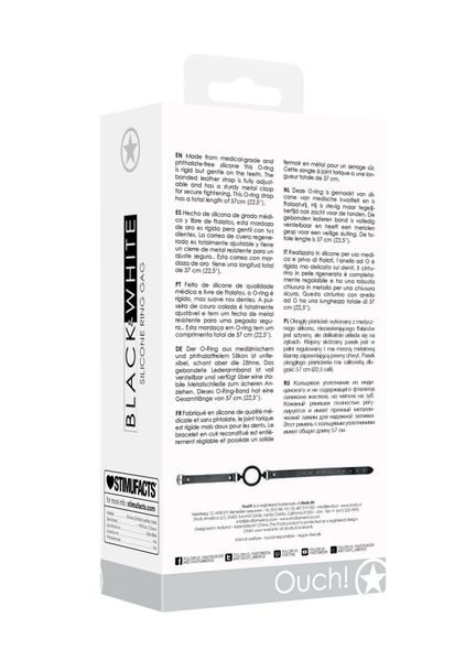 Silicone Ring Gag - With Adjustable Bonded Leather Straps zdjęcie 6