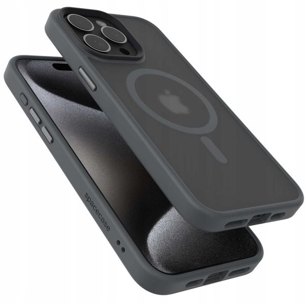 Spacecase Hybrid Mag Iphone 15 Pro Max Grey zdjęcie 6