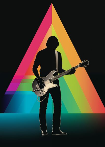 Plakat 67,5x95cm Pryzmat przez Gitarę zdjęcie 1