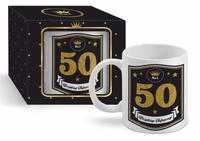 kubek ceram 300ml. gold ''50''