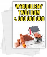ulotki A6 reklamowe firmowe 1000 szt różne wzory USŁUGI BUDOWLANE