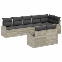 Zestaw Sof na Ogród 9 pcs 289 x 124 x 85 cm Polirattan