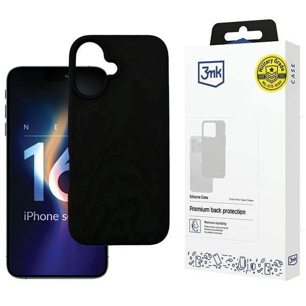 Etui 3mk do iPhone 16 Plus, Czarny zdjęcie 1