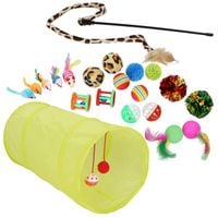 Zabawki dla kota zestaw z tunelem i kulkami 21 elementów