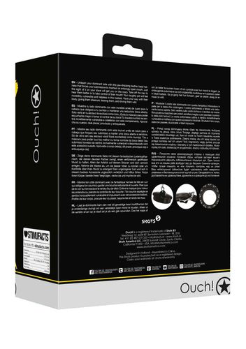 open mouth gag head harness with plug stopper   black na Arena.pl