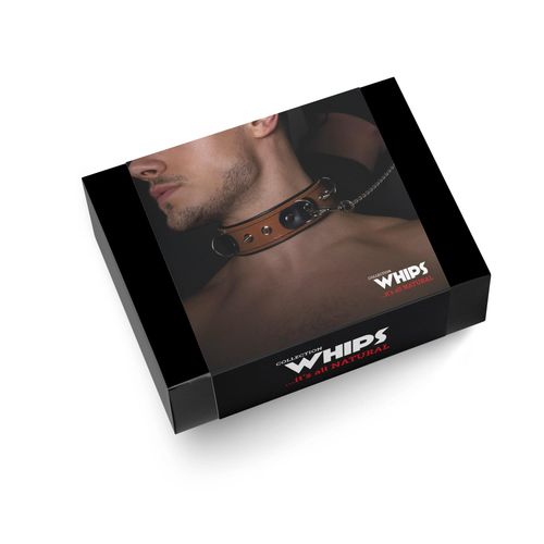 wiązania-whips obroża niewolnika ze smyczą, koniakowa na Arena.pl
