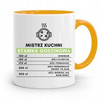 Kubek Żółty Dla Kucharza Kucharki Stawka Godzinowa Z Nadrukiem Ze Zdjęciem