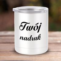 Prosty, biały kubek 300 ml z podwójnymi ściankami z Twoim nadrukiem