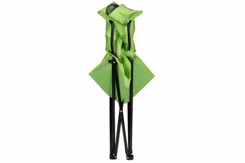 Turystyczne kampingowe krzesło składane jasno-zielone z miejscem na napoje na Arena.pl