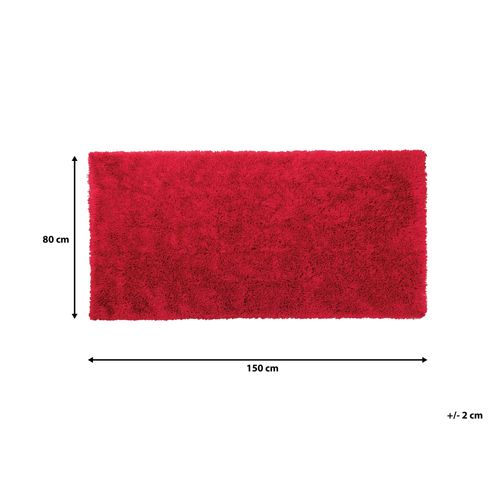 Dywan shaggy 80 x 150 cm czerwony CIDE na Arena.pl