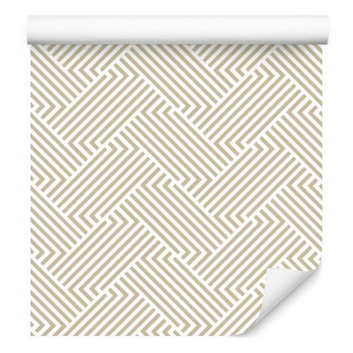 Tapeta GEOMETRYCZNA Do Salonu Nowoczesne Paski 3D na Arena.pl