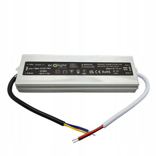 Eco Light Zasilacz LED hermetyczny 120W 12V 10A 245x75x40 na Arena.pl
