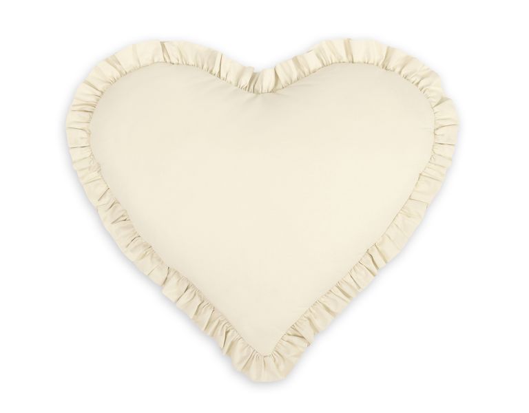 Dekoracyjna poduszka serce - kemowy zdjęcie 1