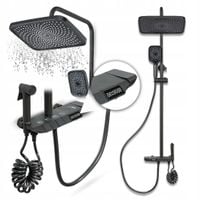 ZESTAW PRYSZNICOWY KOLUMNA NATRYSKOWA Z BATERIĄ TERMOSTAT DESZCZOWNICA 4w1