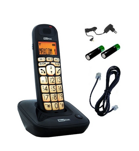 Bezprzewodowy telefon MAXCOM MC6800 Czarny na Arena.pl