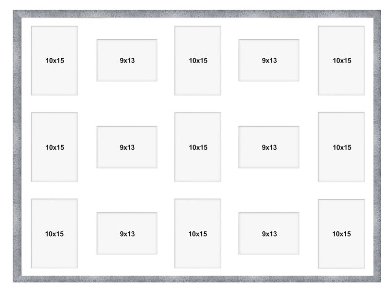 Ramka na 15 zdjęć Hekla 60x80x15 MDF galeria beton 1szt. zdjęcie 3