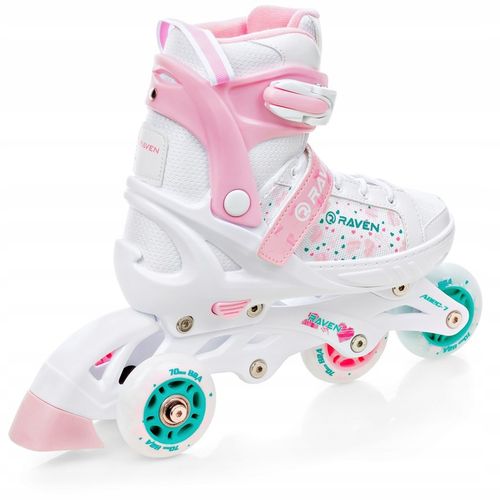 Rolki Wrotki 3w1 Regulowane RAVEN Rosi 28-32 LED na Arena.pl