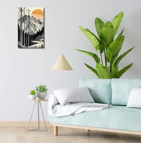 Obraz 30x50cm Drzeworys Górski na Arena.pl