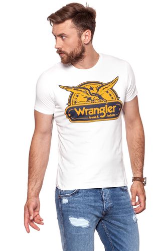 WRANGLER SS EAGLE TEE OFFWHITE W7B74FK02 L na Arena.pl