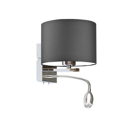 Czarny kinkiet z włącznikiem SENEGAL z reflektorem LED na Arena.pl