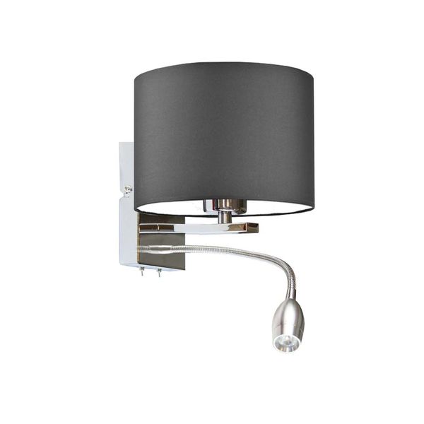 Czarny kinkiet z włącznikiem SENEGAL z reflektorem LED zdjęcie 19