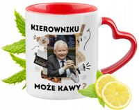 Kaczyński Kubek Czerwony Z Uszkiem W Kształcie Serca Na Prezent