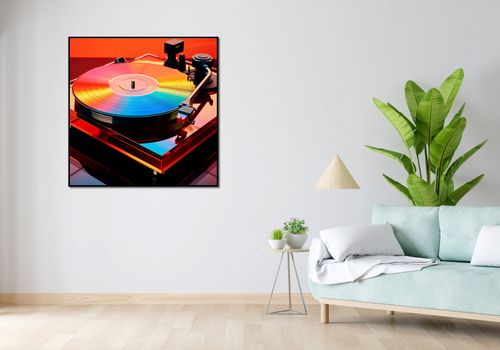 Plakat 100x100cm Wibracje Retro Winyli na Arena.pl