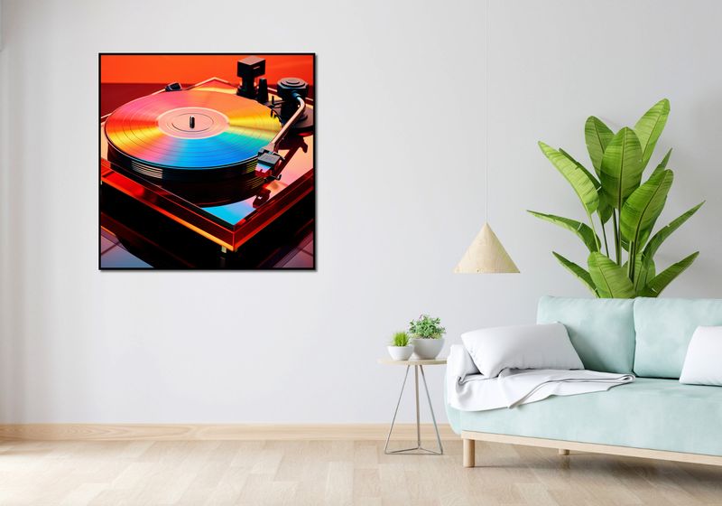 Plakat 100x100cm Wibracje Retro Winyli zdjęcie 4