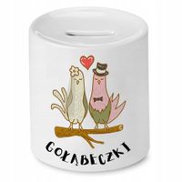 Skarbonka Prezent Walentynki Gołąbeczki Z Nadrukiem Ze Zdjęciem