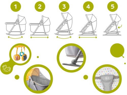 Leżaczek 5w1 Unimo różowy na Arena.pl