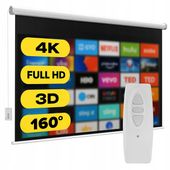 CAMROCK EKRAN PROJEKCYJNY ELEKTRYCZNY DO PROJEKTORA 265x149 120 CALI