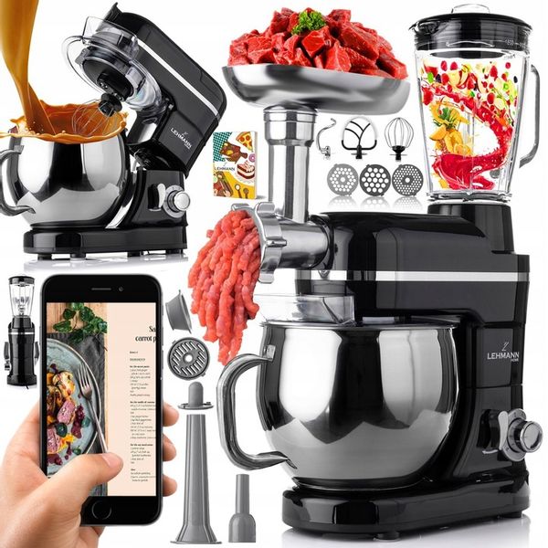 ROBOT KUCHENNY PLANETARNY MIKSER BLENDER 3000W MASZYNKA DO MIĘSA + PRZEPISY zdjęcie 1