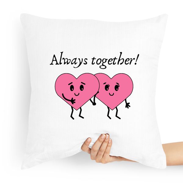 Poduszka Na Walentynki Always Together Z Nadrukiem Ze Zdjęciem zdjęcie 1