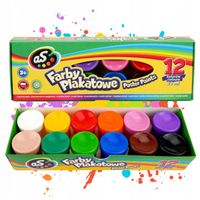 AS Farby plakatowe 12 kolorów - 20 ml