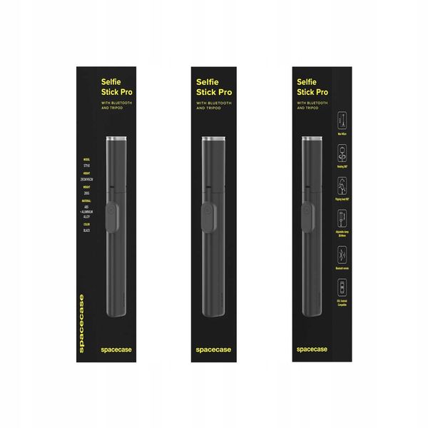 Spacecase Selfie Stick Pro St11-B Black zdjęcie 16
