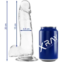 xray x ray clear 20 cm - przezroczysty model z kulkami, materiał jelly