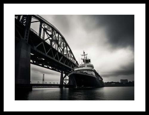 Plakat 35x25cm Statek przy Moście na Arena.pl