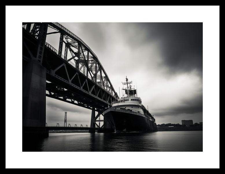 Plakat 35x25cm Statek przy Moście zdjęcie 3