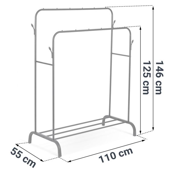 Wieszak stojący Massido MS-867 czarny zdjęcie 6