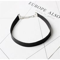naszyjnik choker skórzany - czarny n480cz