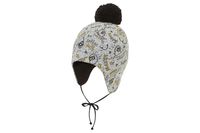 BROEL SAMSON czapka na zimę wiązana dla chłopca szary-miodowy 44-46