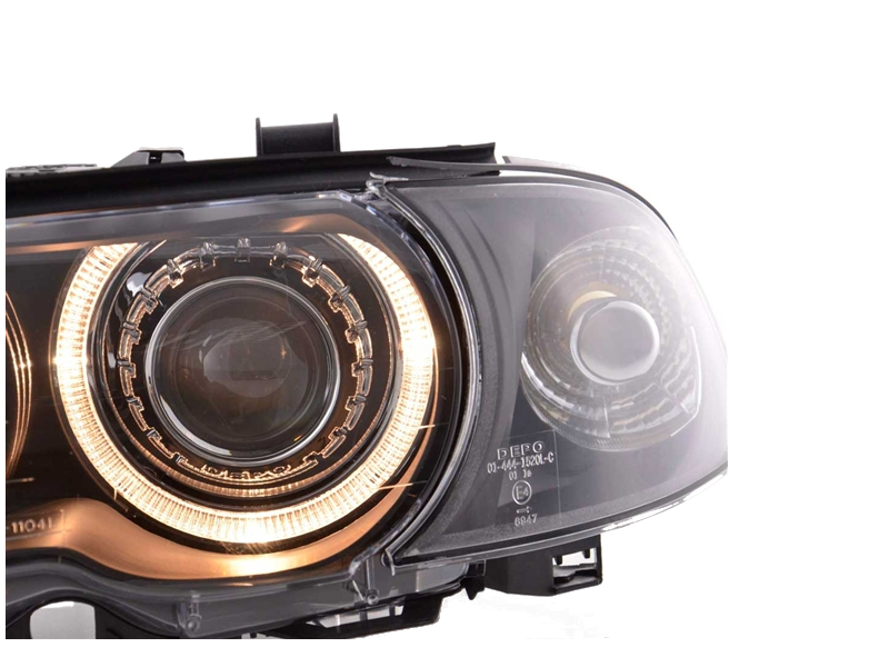 Lampy REFLEKTORY Do BMW E46 1999-2003 Rok COUPE CABRIO SOCZEWKI Ringi DEPO zdjęcie 4