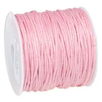 SZNUREK bawełniany woskowany 0.8mm 25m róż pudrowy