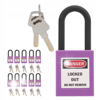 10 SZT KŁÓDKA LOTO LOCKOUT OCHRONA PRACY 38MM FIOLETOWY